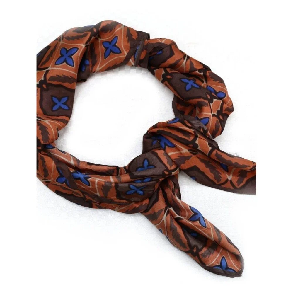 Free People So Silk Printed Bandana Scarf Tube Top Belt Floral Paisley Wrap OS